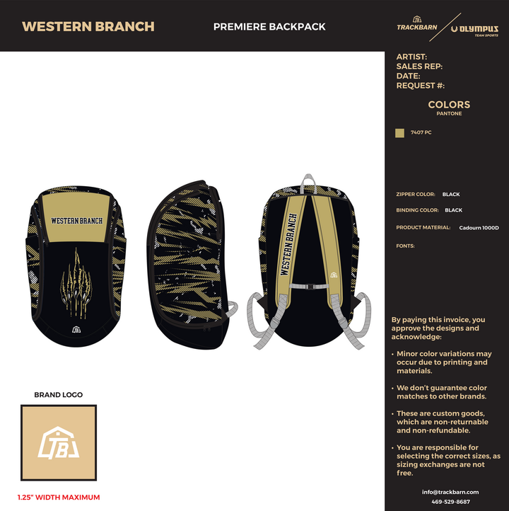 Western Branch - Premiere Backpack (#1218)