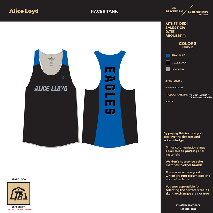 Alice Loyd - Women's Track Singlet (1258) - TrackBarn
