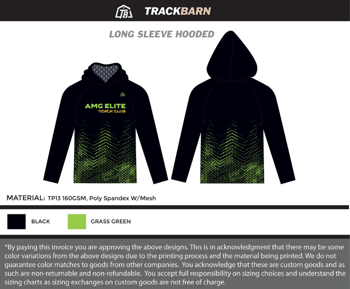 AMG Elite - Women Long Sleeve Hoodie (2757) - TrackBarn