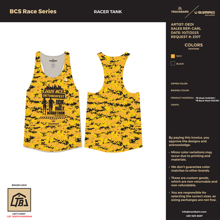 BCS Race Series - Women Racer Tank (1171) - TrackBarn