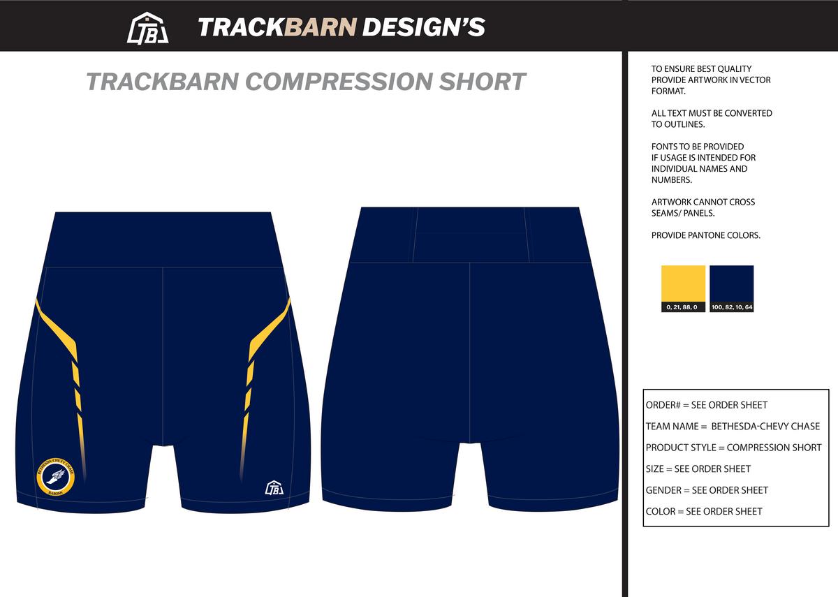 Bethesda Chevy Chase - Men Short Running Tight - Navy - TrackBarn
