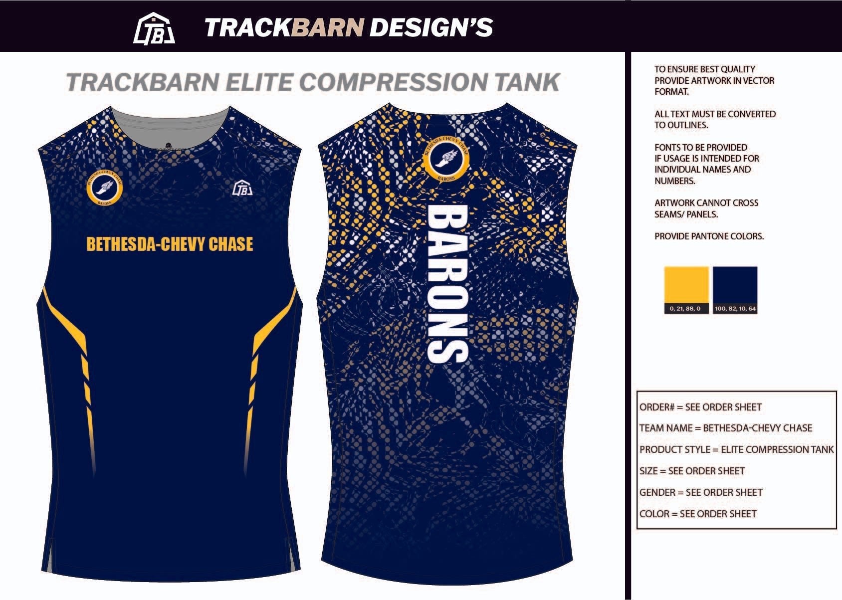 Bethesda - Chevy - Chase Mens Track Compression Tank - TrackBarn