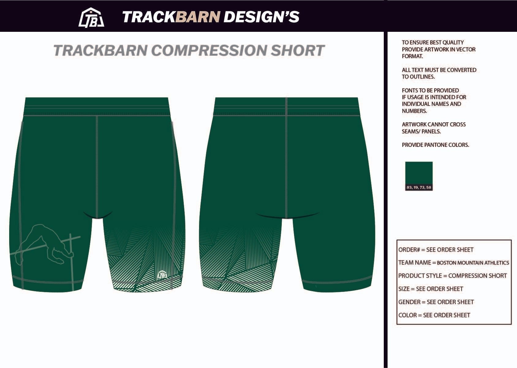 Boston - Mountain - Athletics Mens Short Running Tight - TrackBarn