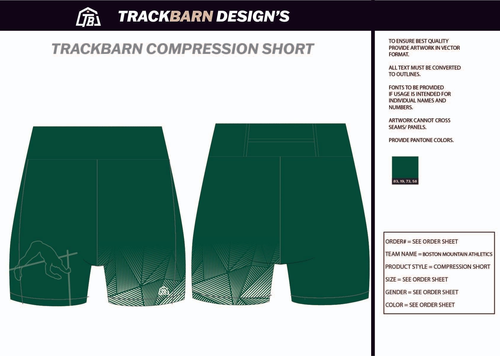 Boston - Mountain - Athletics Womens Short Running Tight - TrackBarn