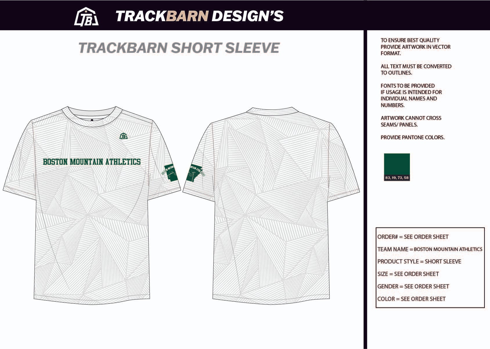 Boston - Mountain - Athletics Youth Tech Tee - TrackBarn