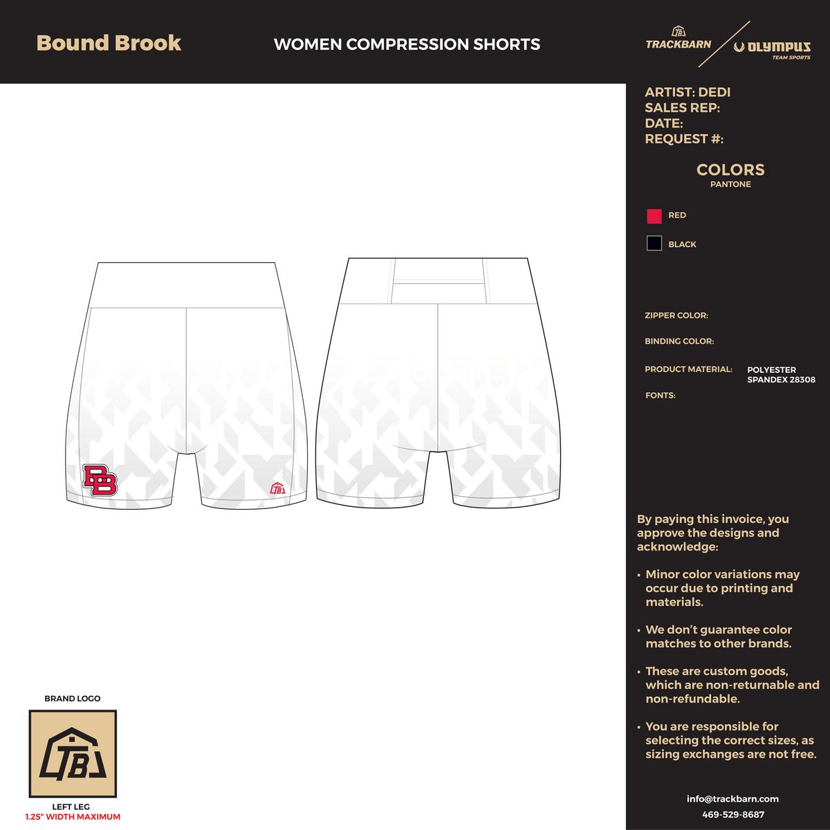 Bound Brook - Women Short Running Tight - White - TrackBarn