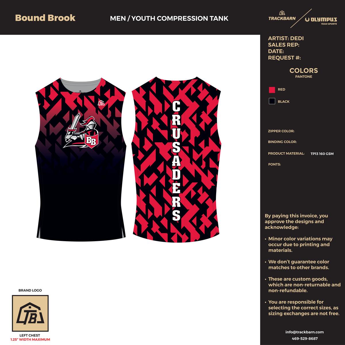 Bound Brook - Youth Compression Tank - FT - Red - TrackBarn