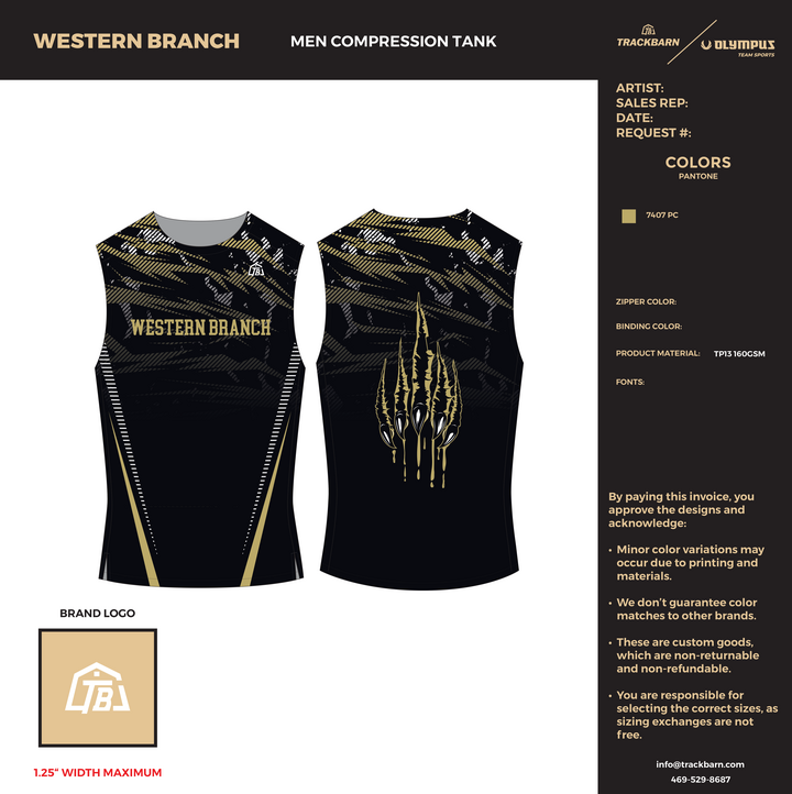 Western Branch - Men Compression Tank (#1220)
