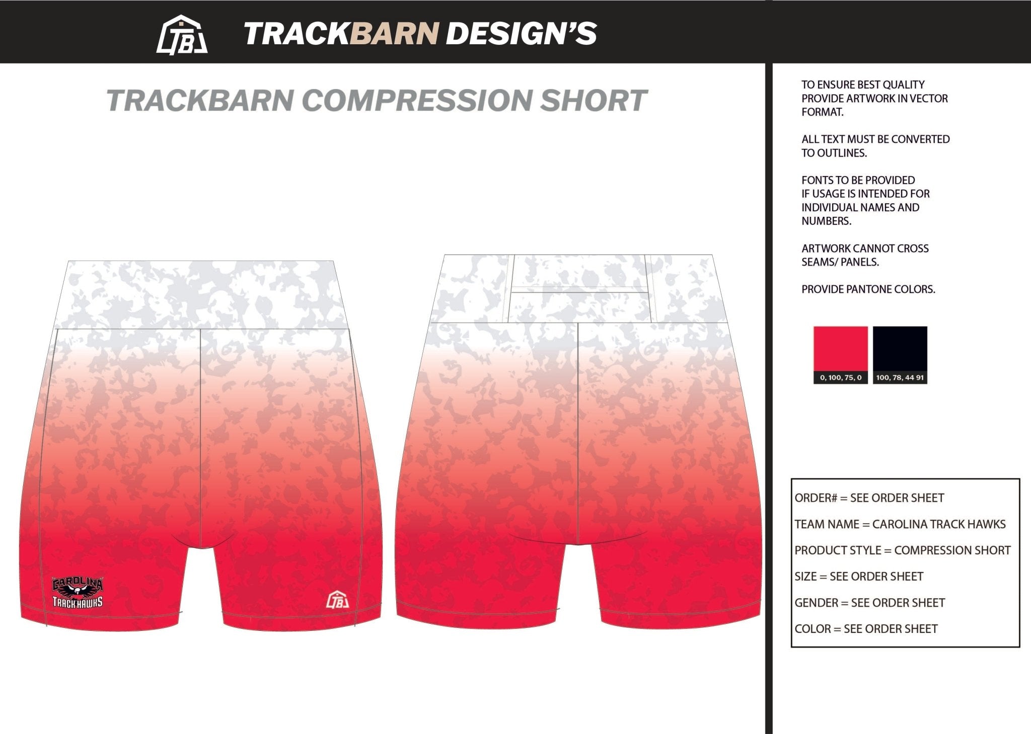 Carolina - Track - Hawks Womens Short Running Tight - TrackBarn
