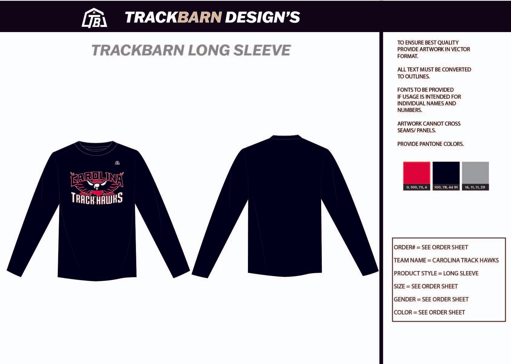 Carolina - Track - Hawks Womens Stretch Light LS Tee - TrackBarn