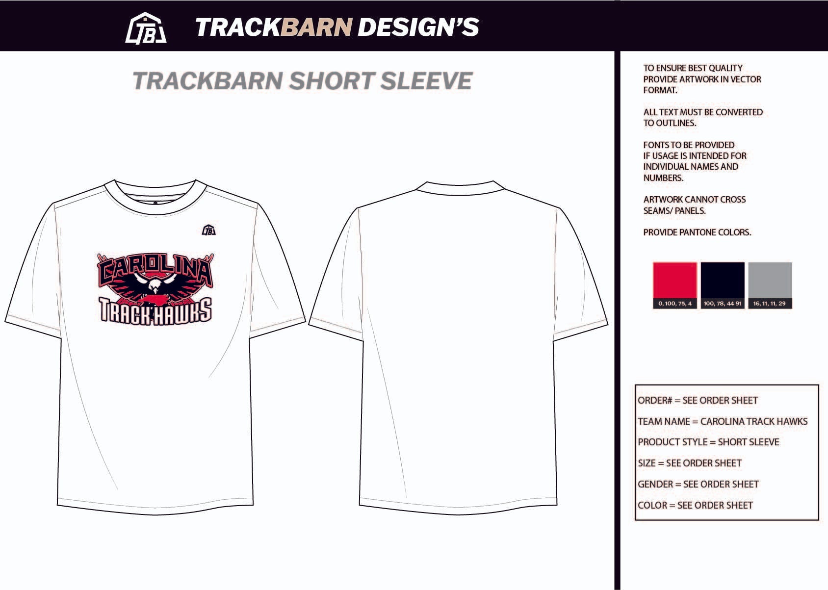 Carolina - Track - Hawks Youth Tech Tee - TrackBarn