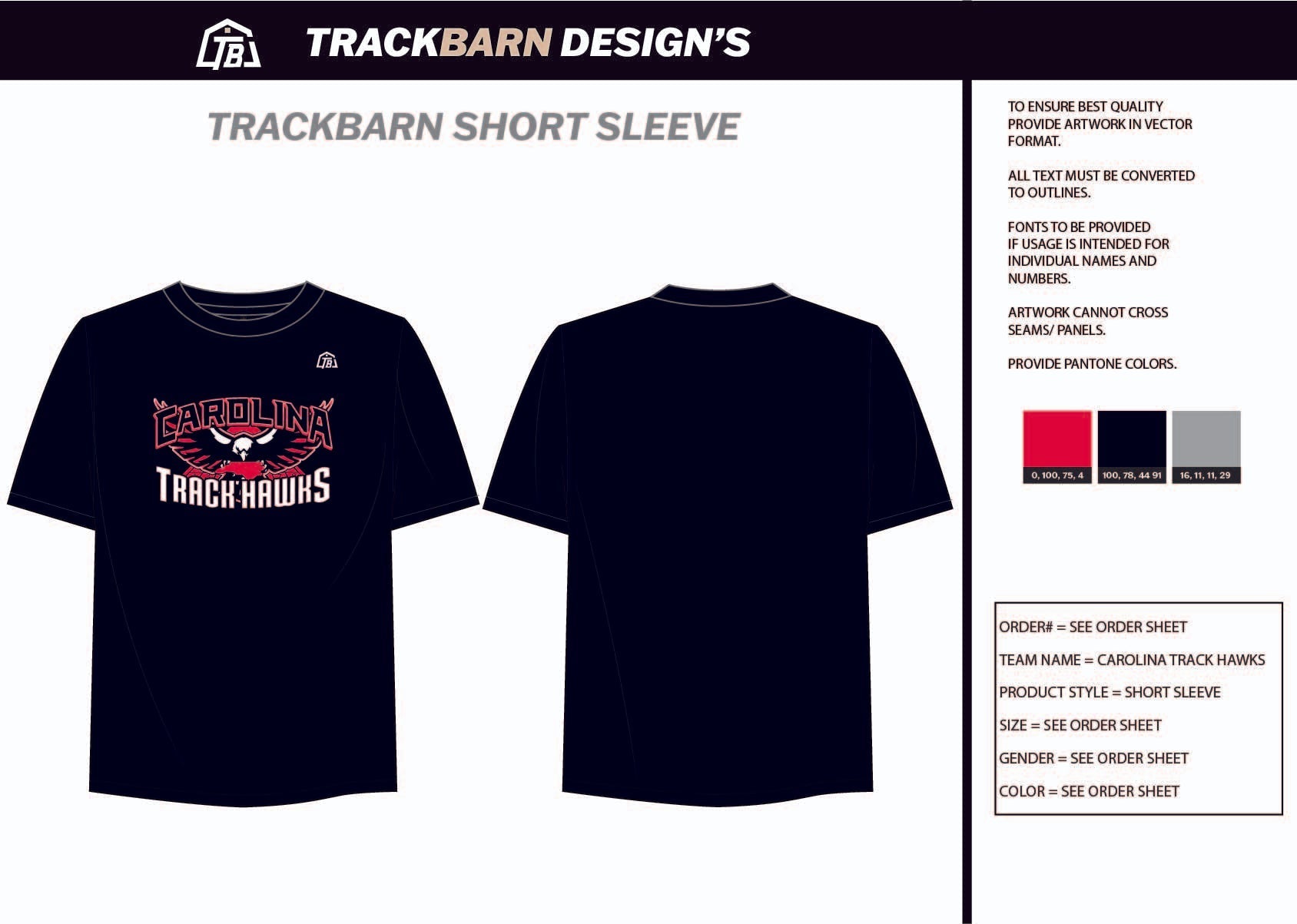 Carolina - Track - Hawks Youth Tech Tee - TrackBarn