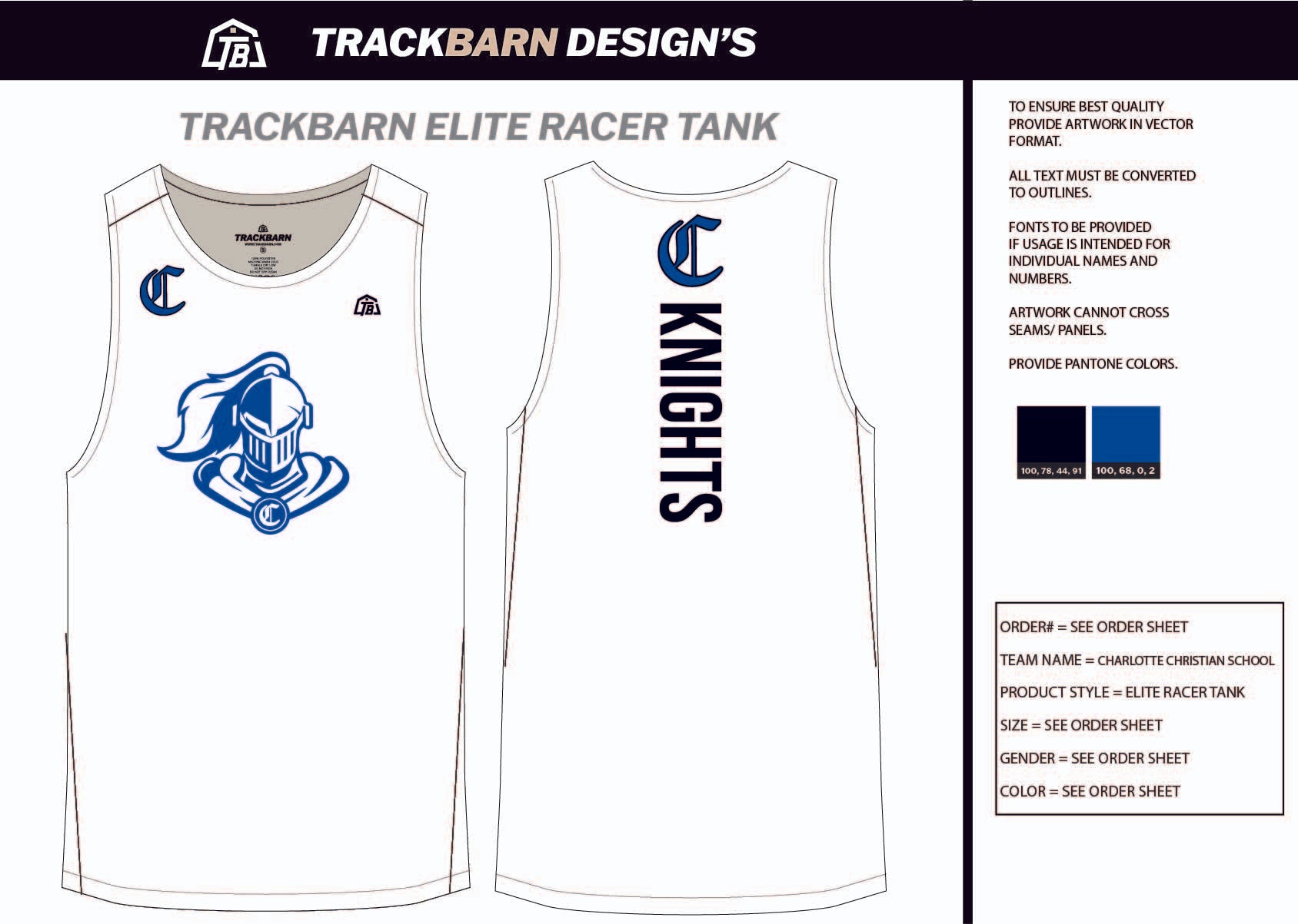 Charlotte - Christian - School Mens Track Singlet - TrackBarn