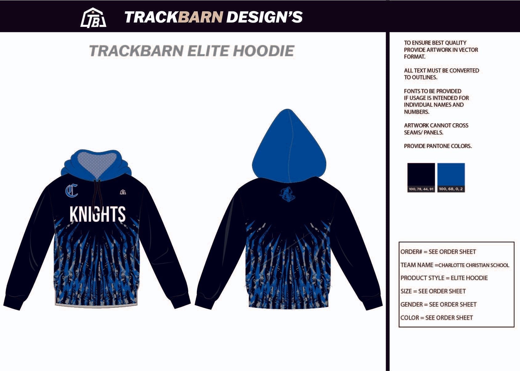 Charlotte - Christian - School Womens Pullover Hoodie - TrackBarn