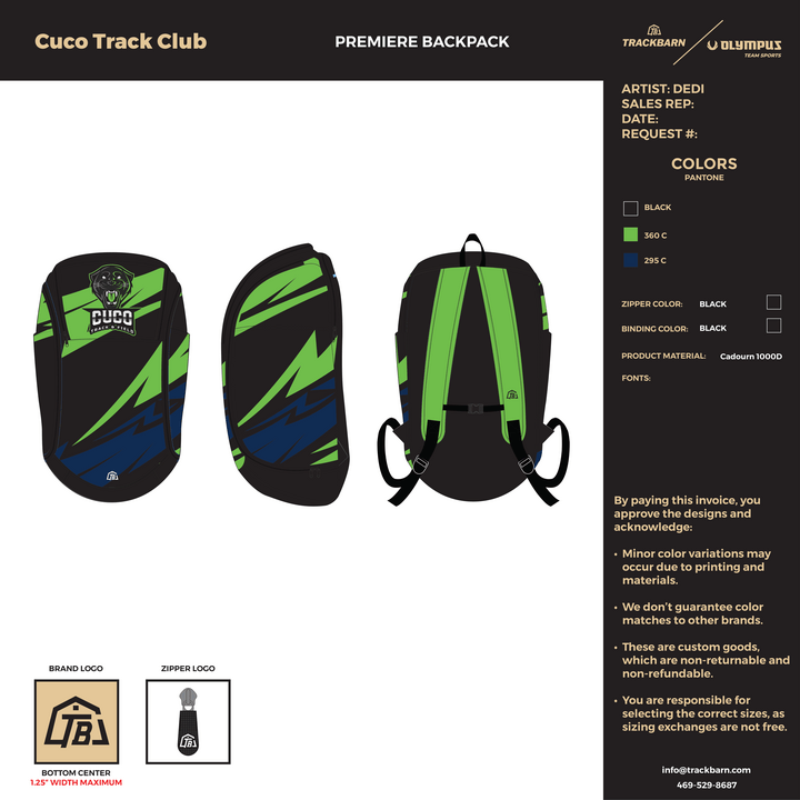 Cuco Track Club - Premiere Backpack (2735) - TrackBarn
