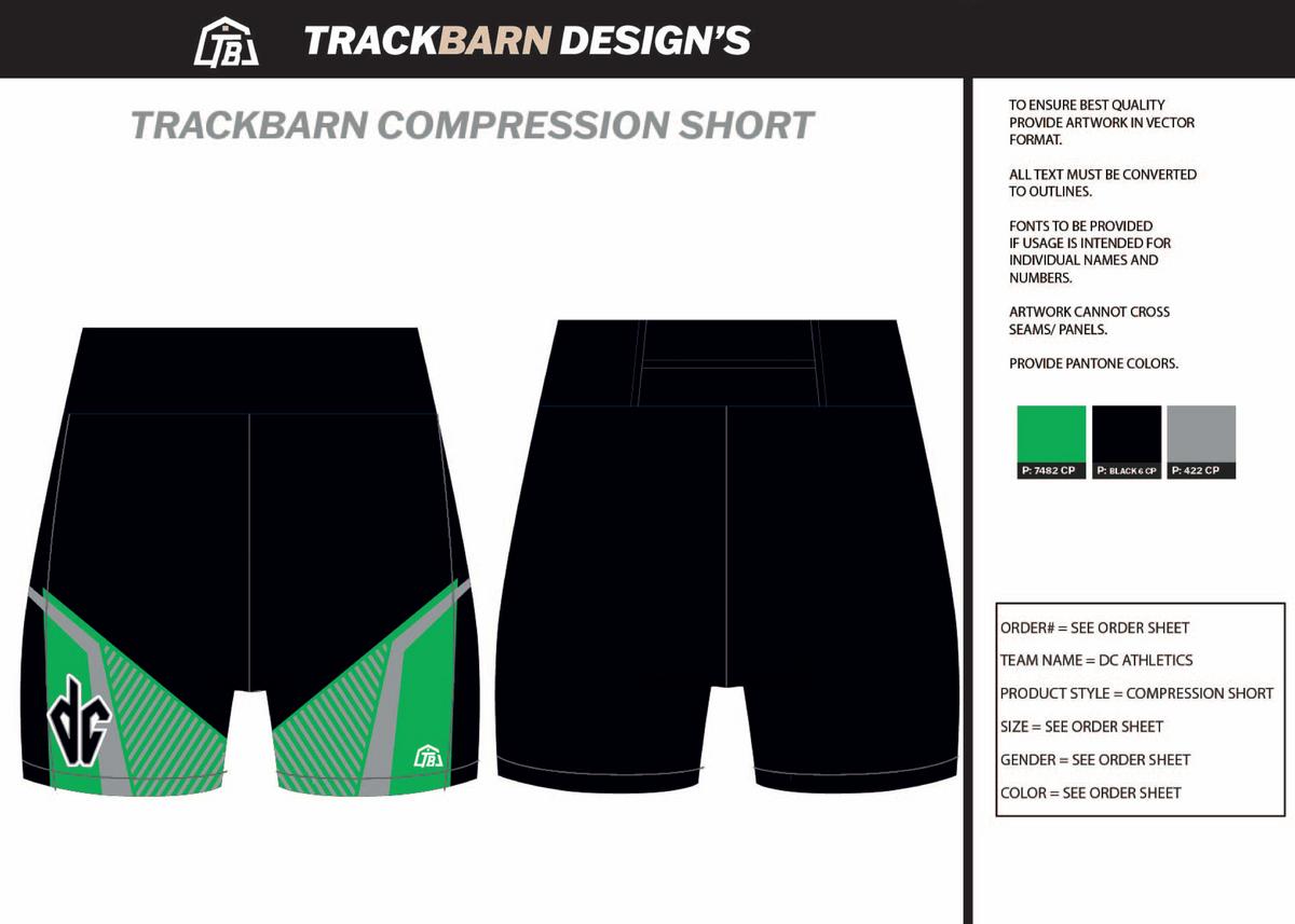 DC Athletics - Men Short Running Tight - Black - TrackBarn