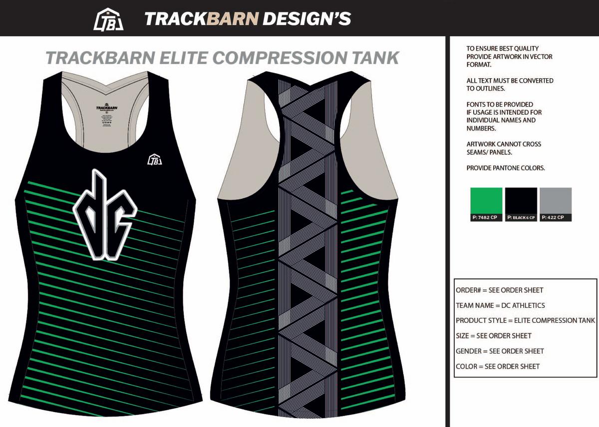 DC Athletics - Women Compression Tank - FT - Black - TrackBarn