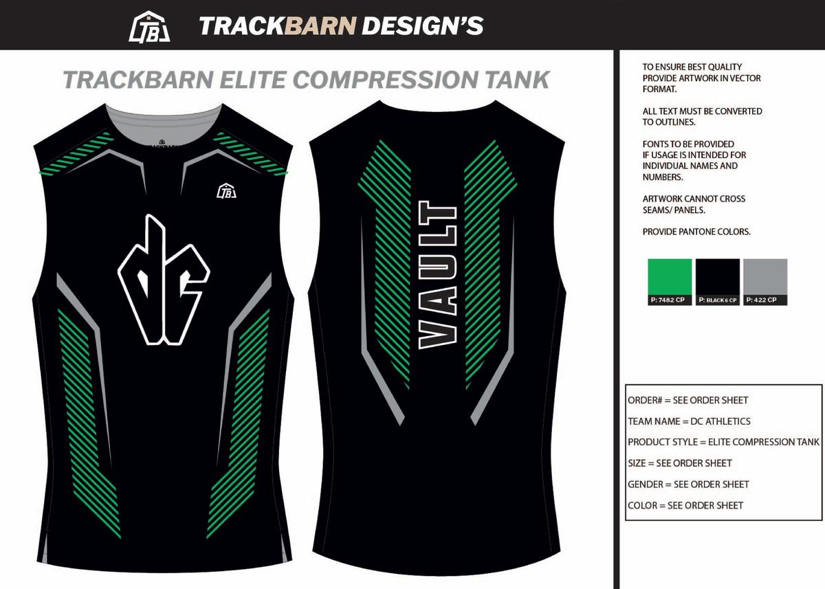 DC Athletics - Youth Compression Tank - FT - Black - TrackBarn