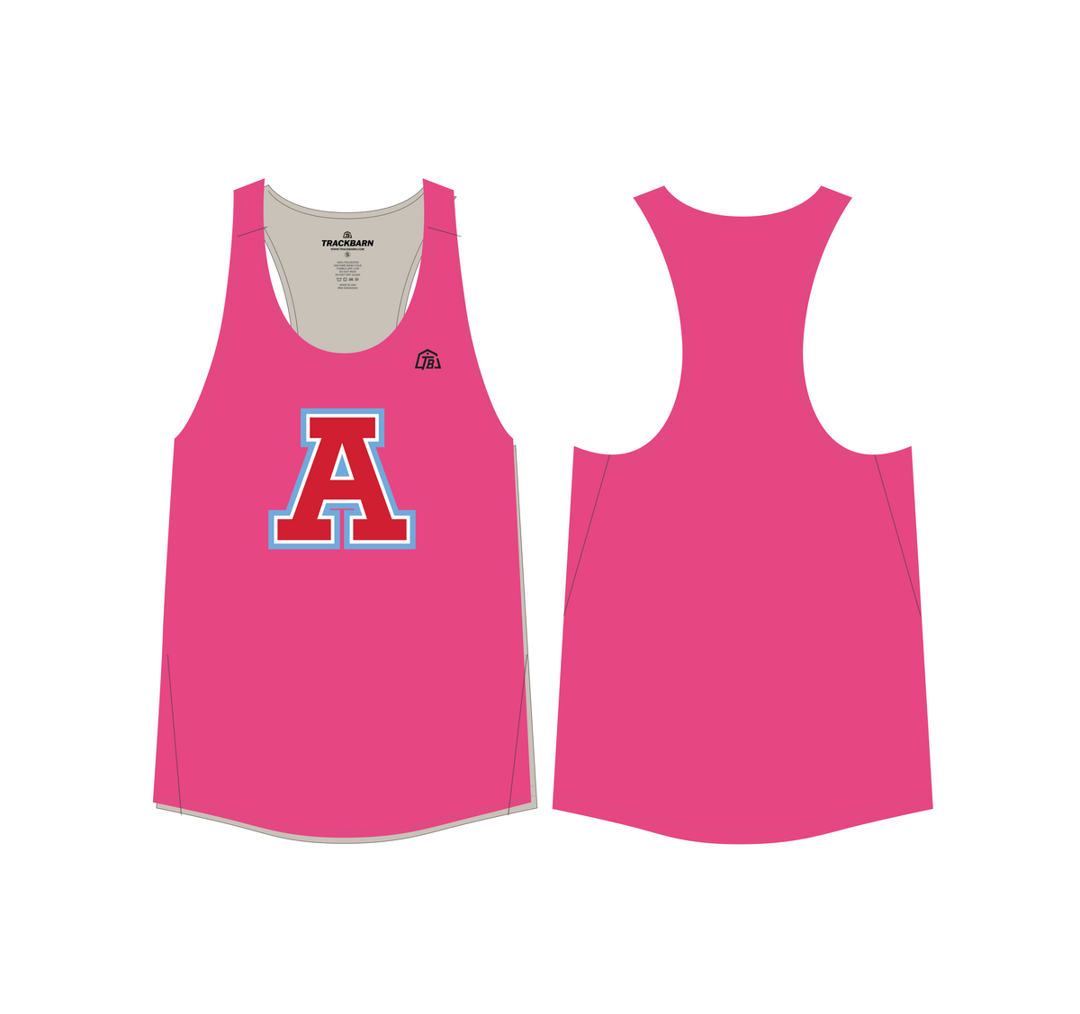 Antonian Cross Country Pink Racer Tanks - Women Racer Tank - (#809)