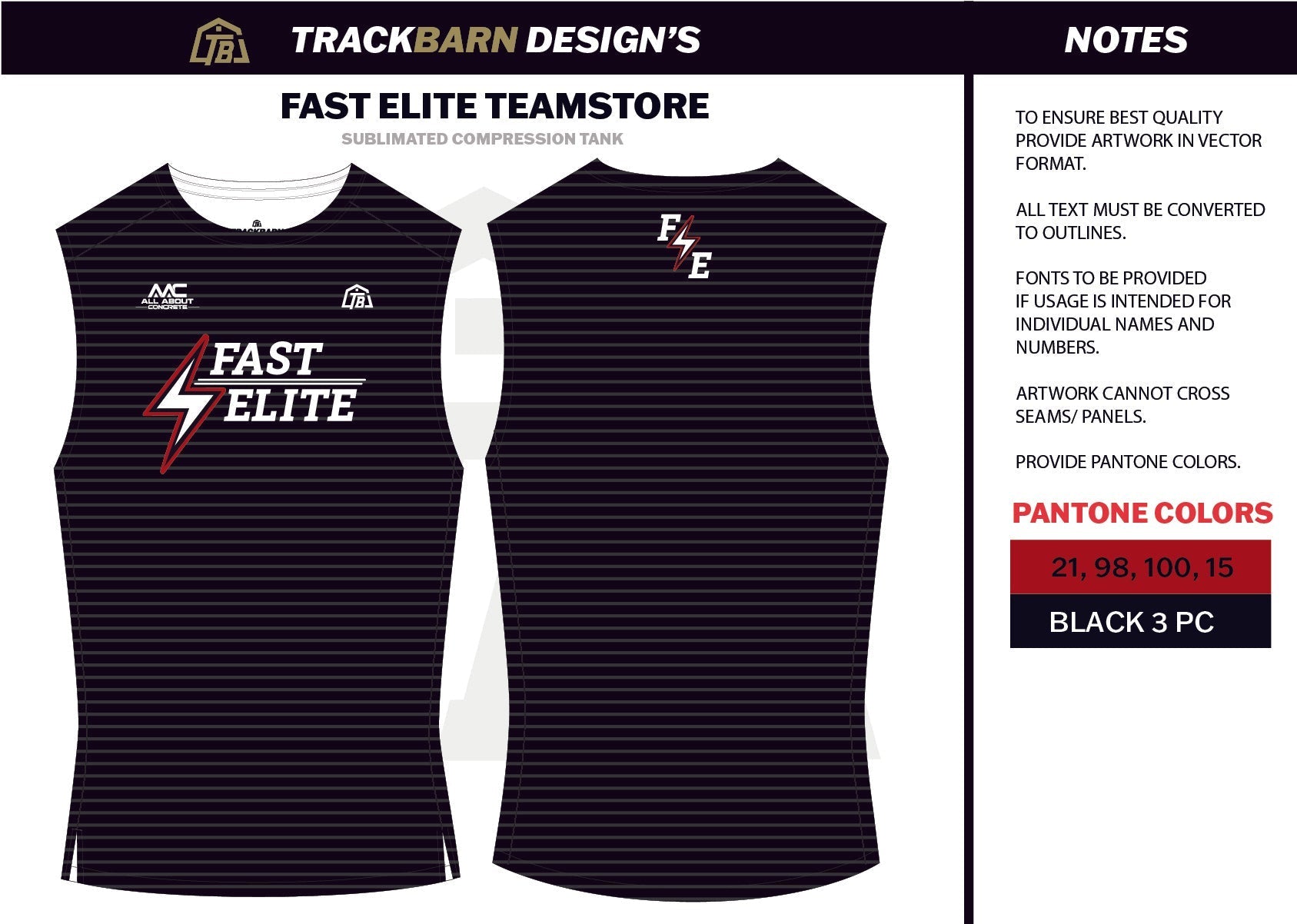 Fast - Elite - Mens Track Compression Tank - TrackBarn