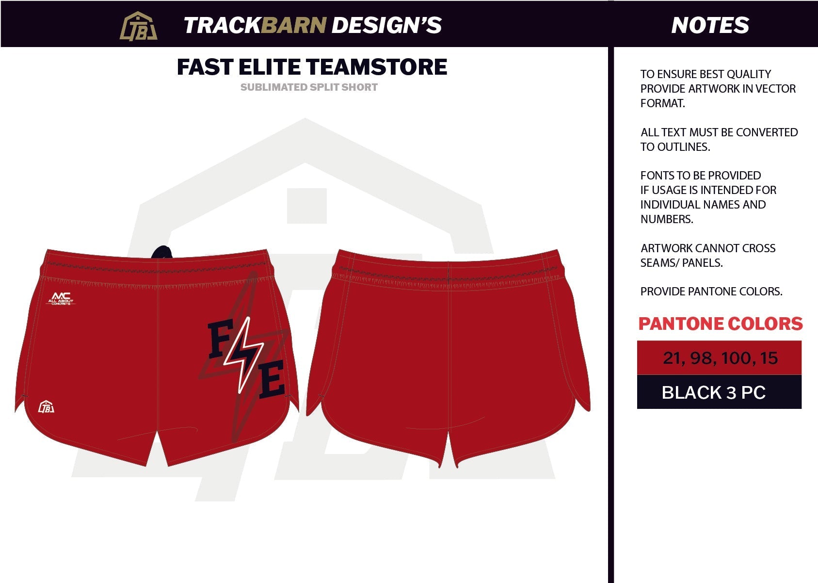 Fast - Elite - Womens Split Track Short - TrackBarn