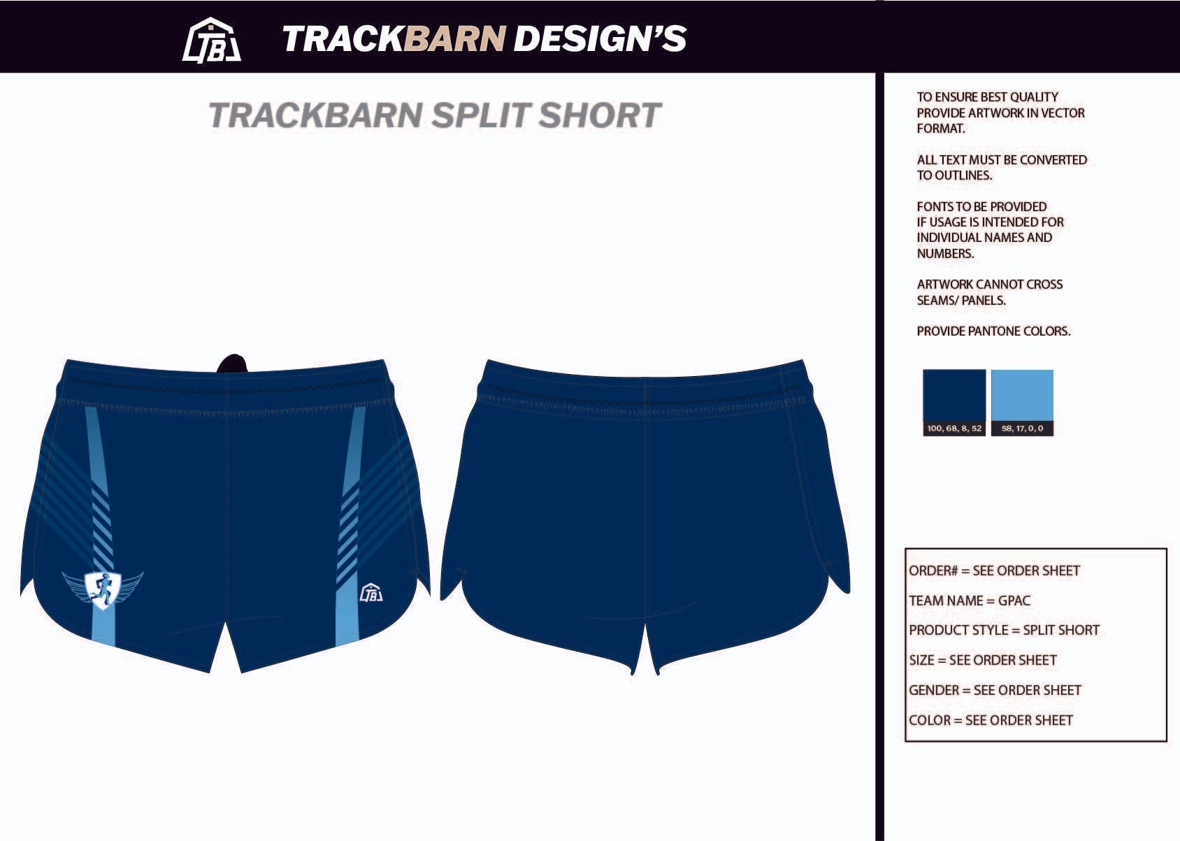 Gately Park - Athletic - Club Mens Split Track Short - TrackBarn