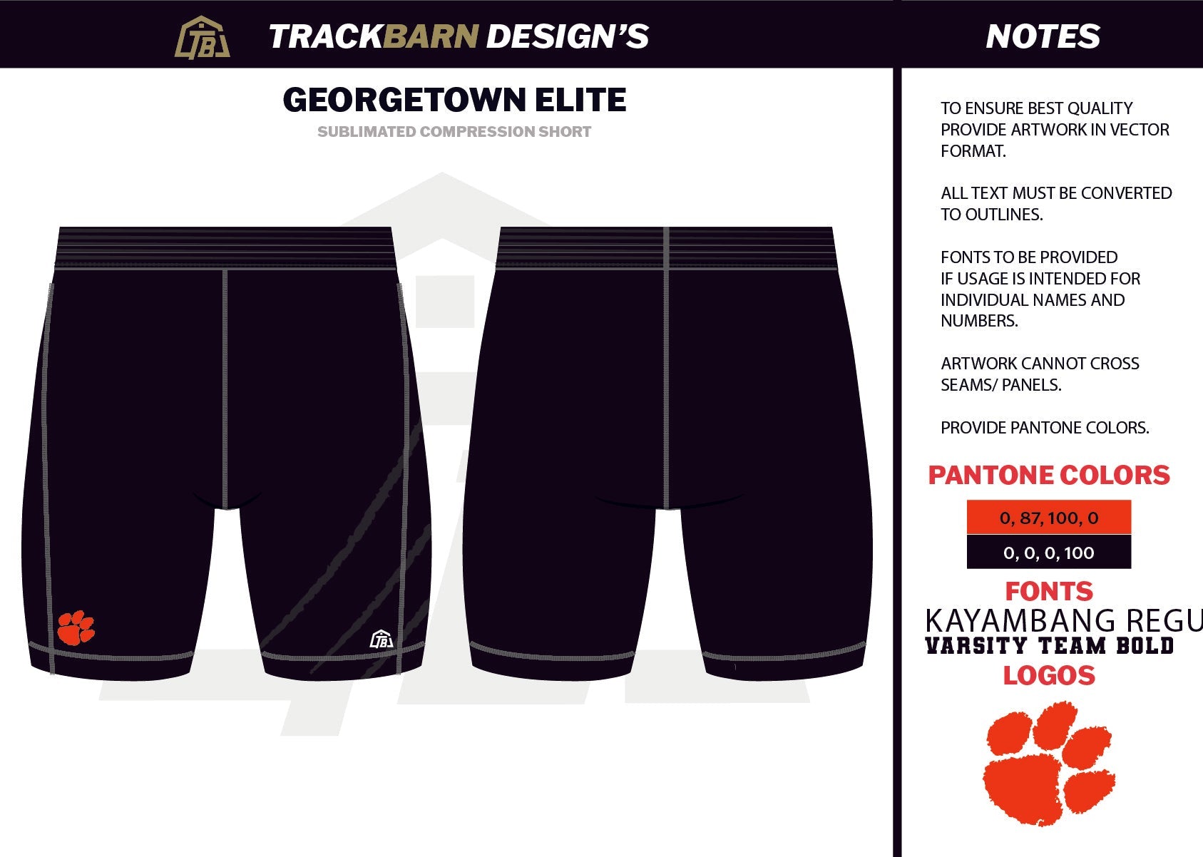Georgetown - Elite - Mens Short Running Tight - TrackBarn