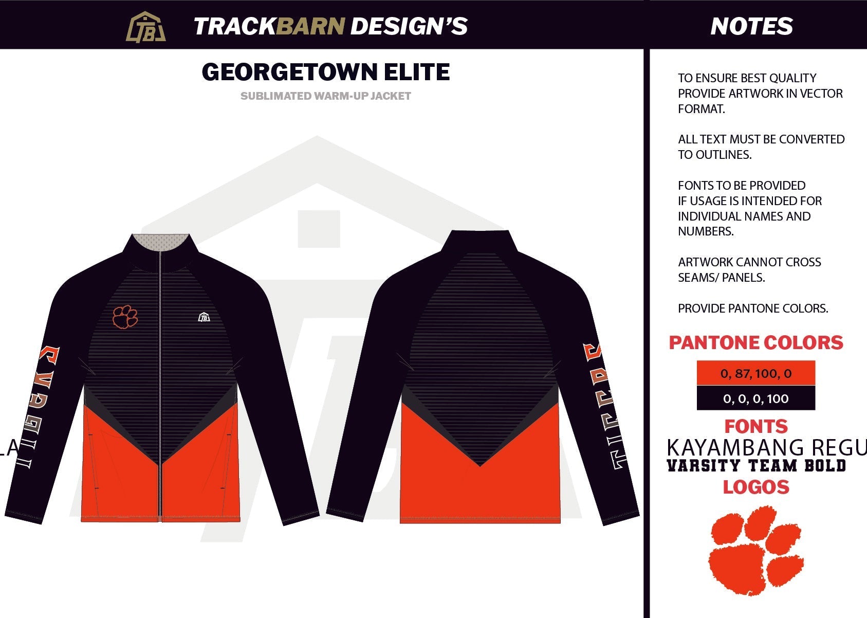 Georgetown - Elite - Womens Full Zip Jacket - TrackBarn