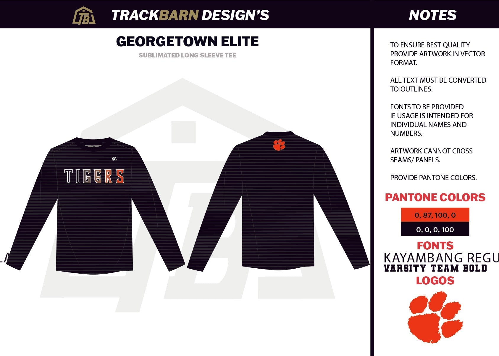 Georgetown - Elite - Youth Long Sleeve - TrackBarn