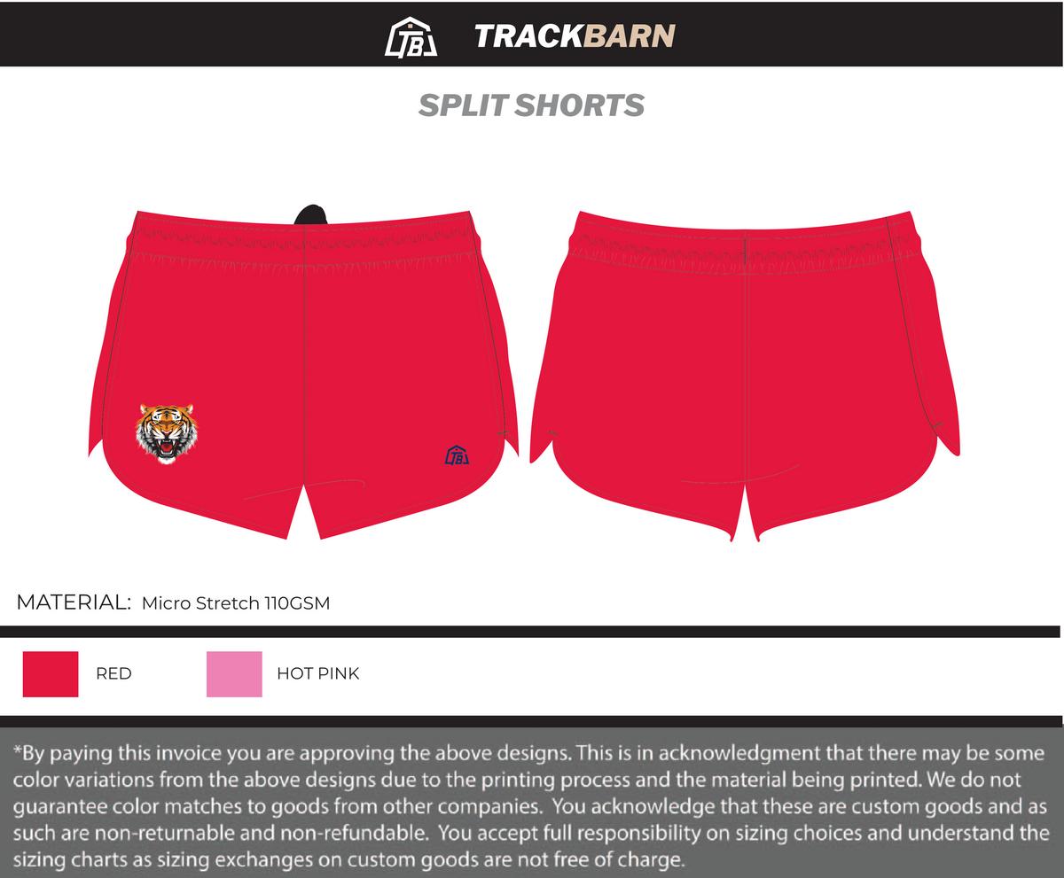 Harmony Fort Worth - Men Split Shorts - Red - TrackBarn