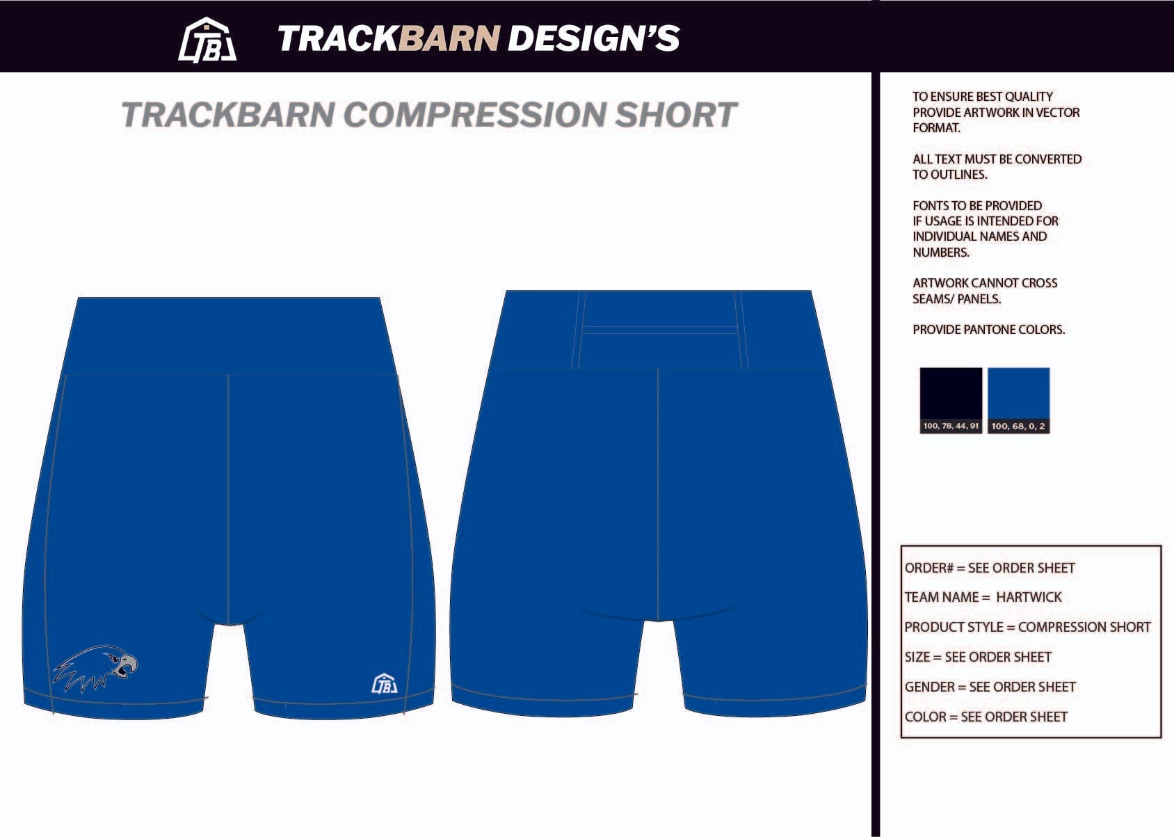 Hartwick - Womens Short Running Tight - TrackBarn