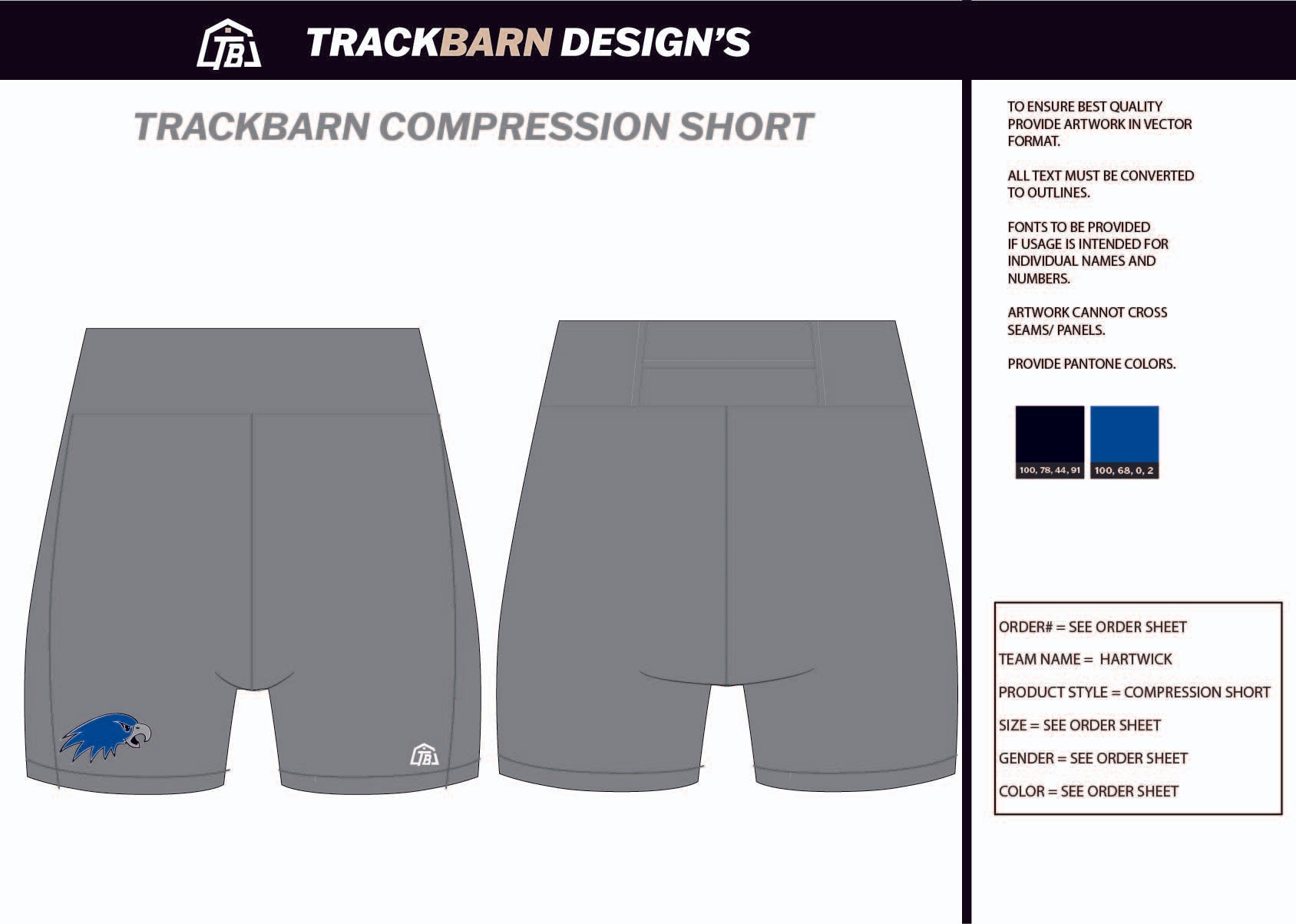 Hartwick - Womens Short Running Tight - TrackBarn