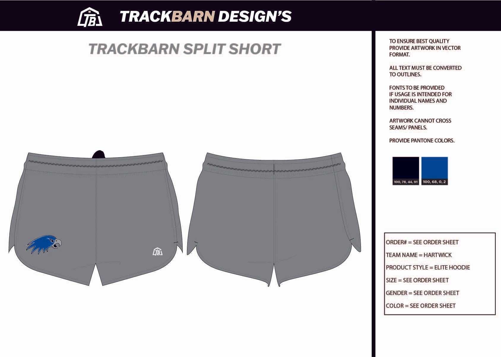 Hartwick - Womens Split Track Short - TrackBarn