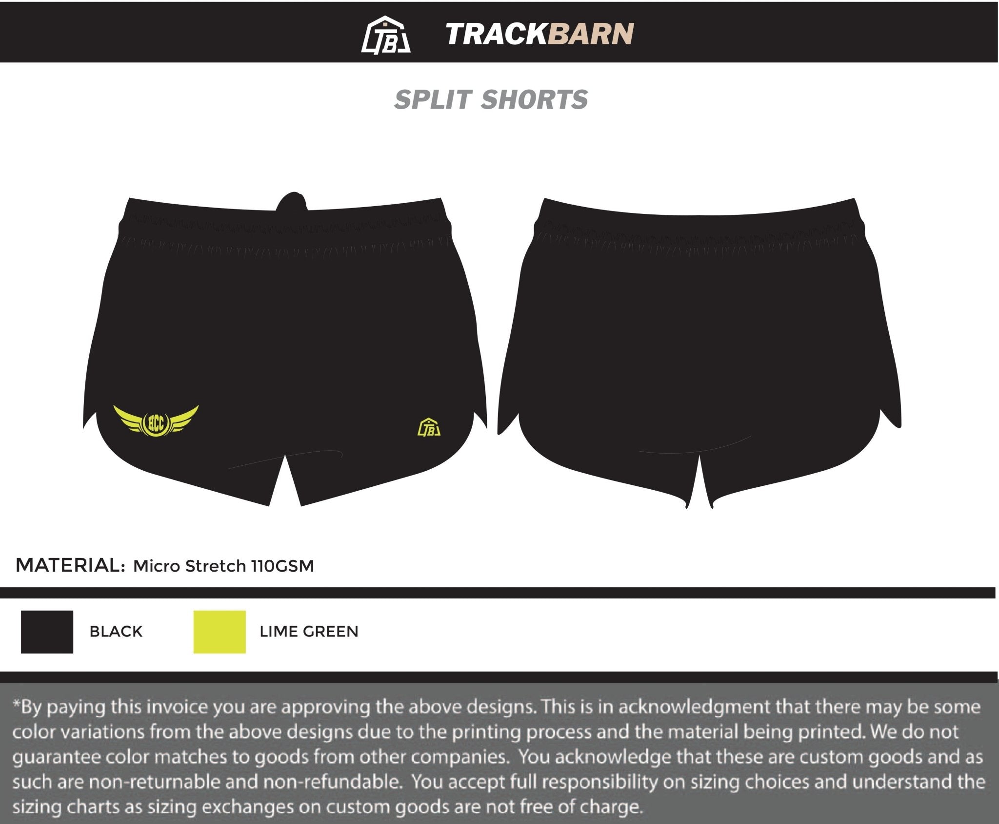 Hill Country Comets - Split Shorts - TrackBarn