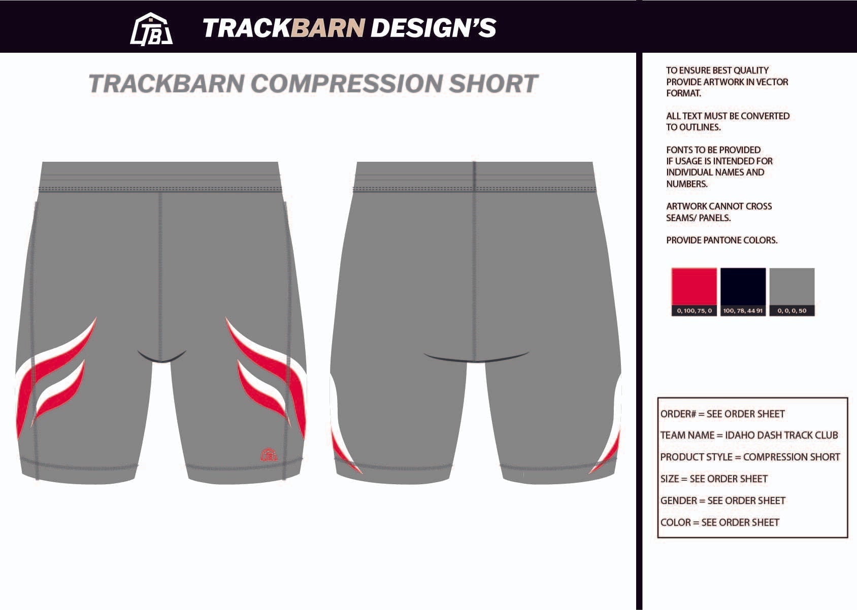 Idaho - Dash - TC Mens Short Running Tight - TrackBarn