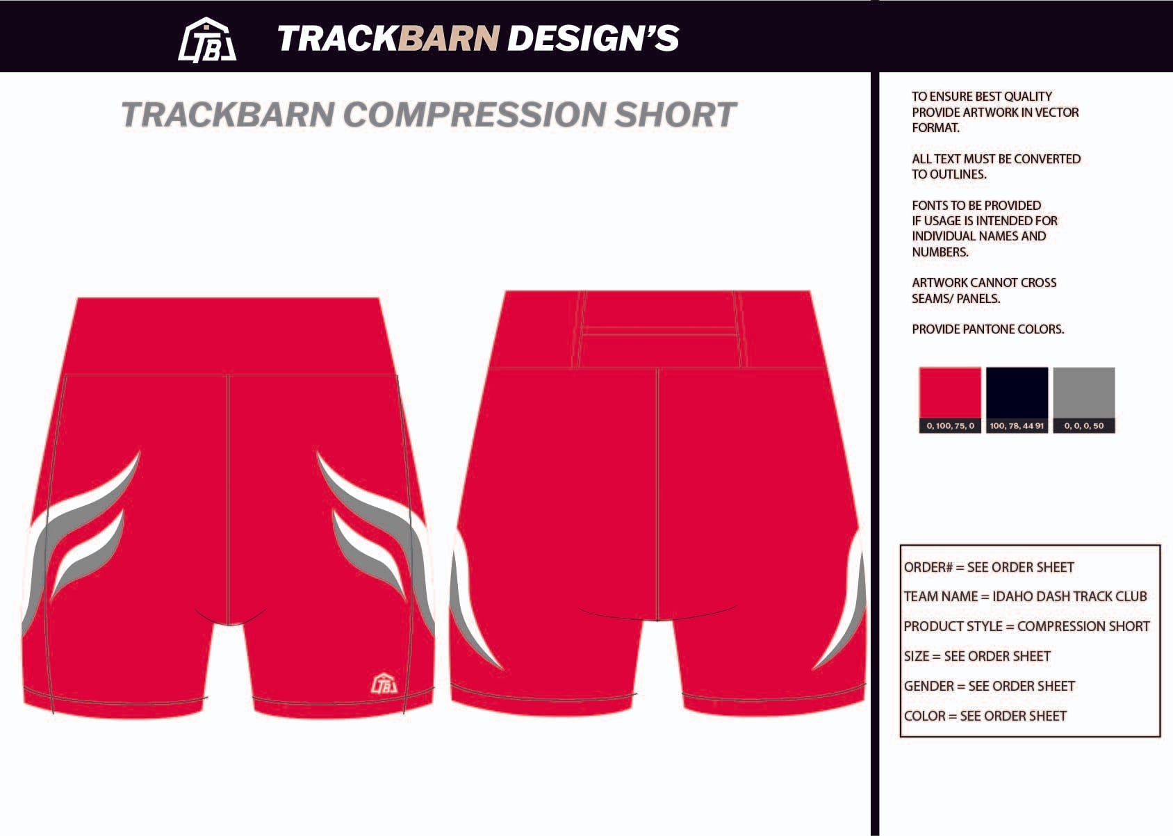 Idaho - Dash - TC Womens Short Running Tight - TrackBarn