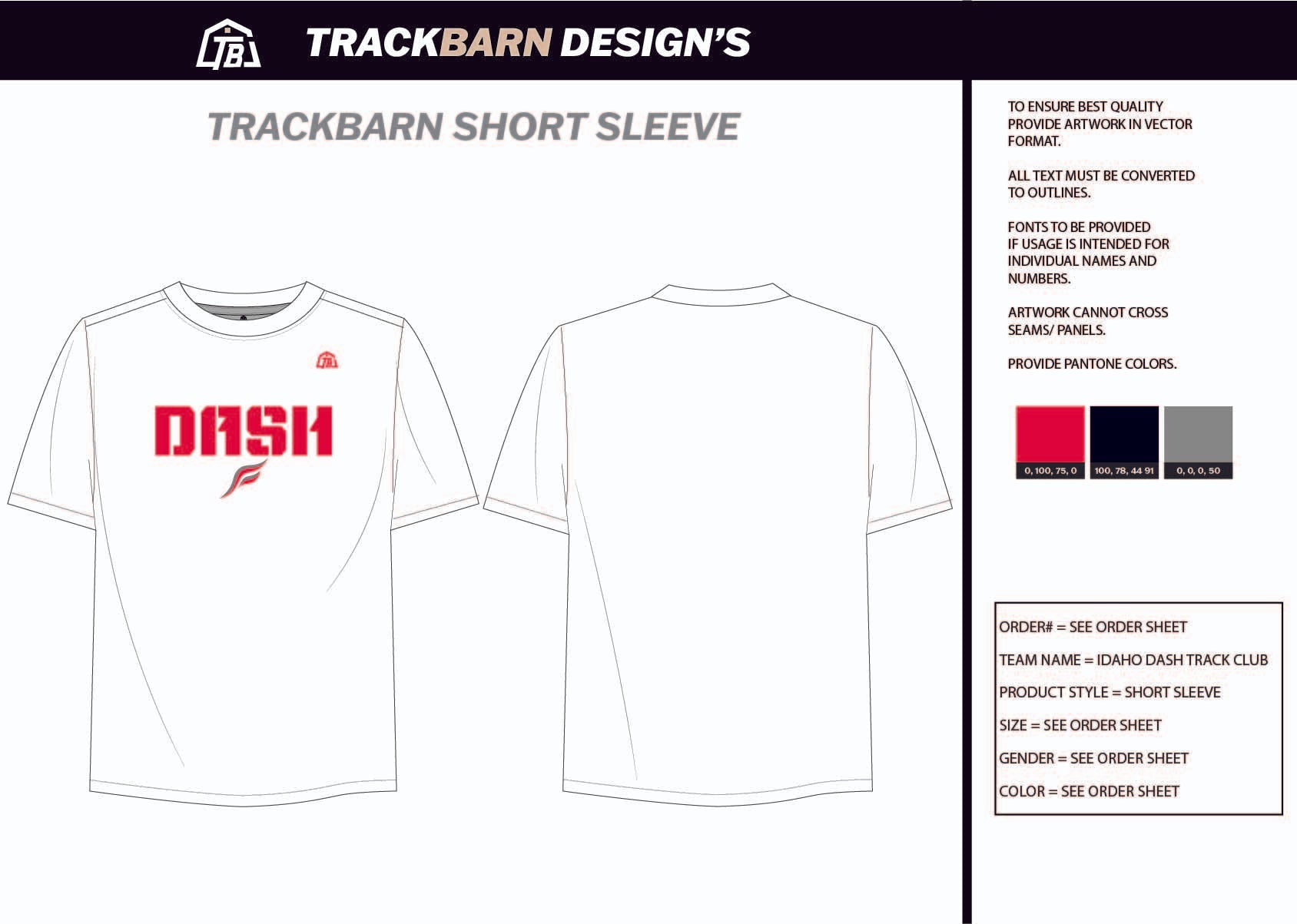 Idaho - Dash - TC Womens Stretch Light Training Tee - TrackBarn