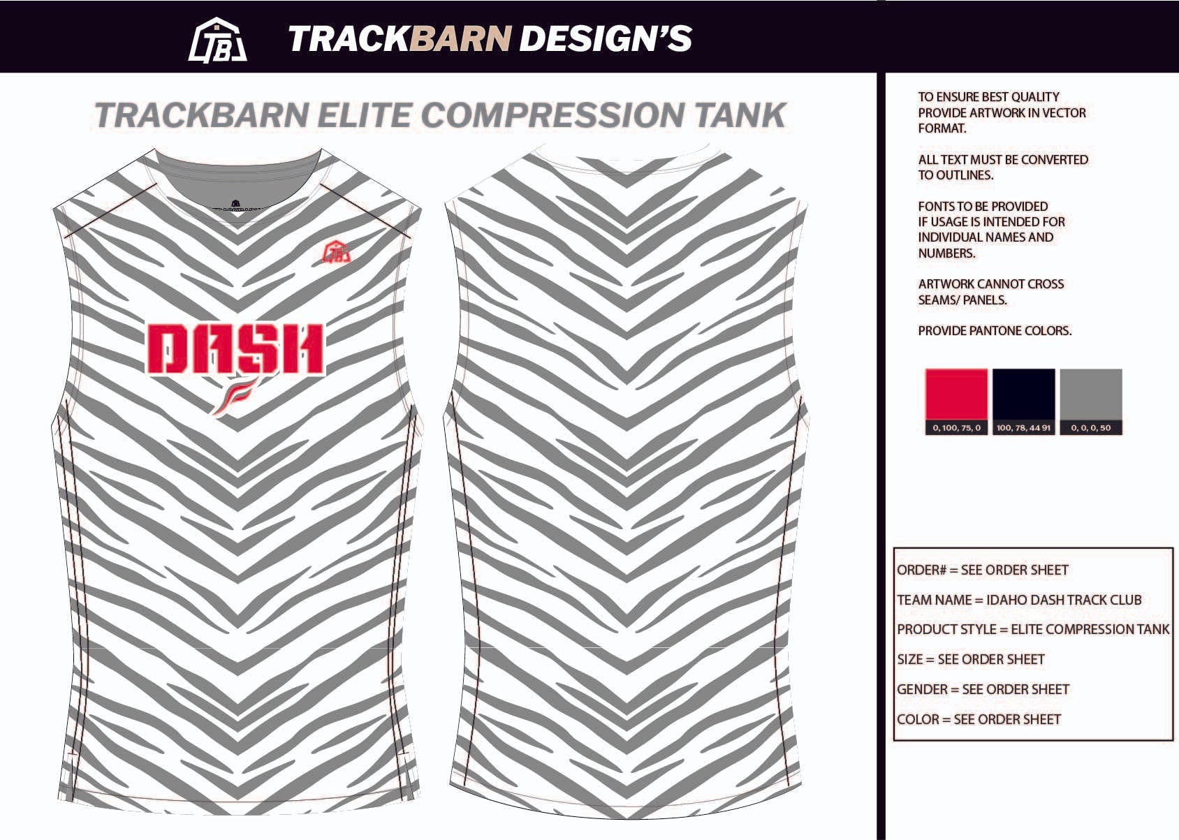 Idaho - Dash - TC Youth Compression Tank - TrackBarn
