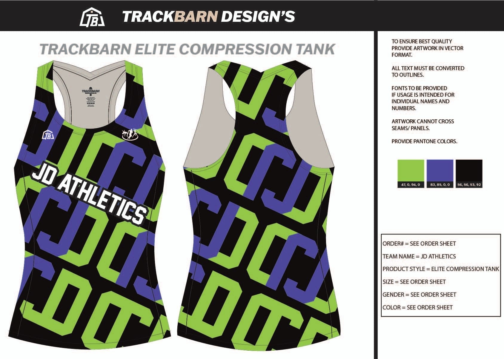 JD - Athletics - Womens Compression Tank - TrackBarn