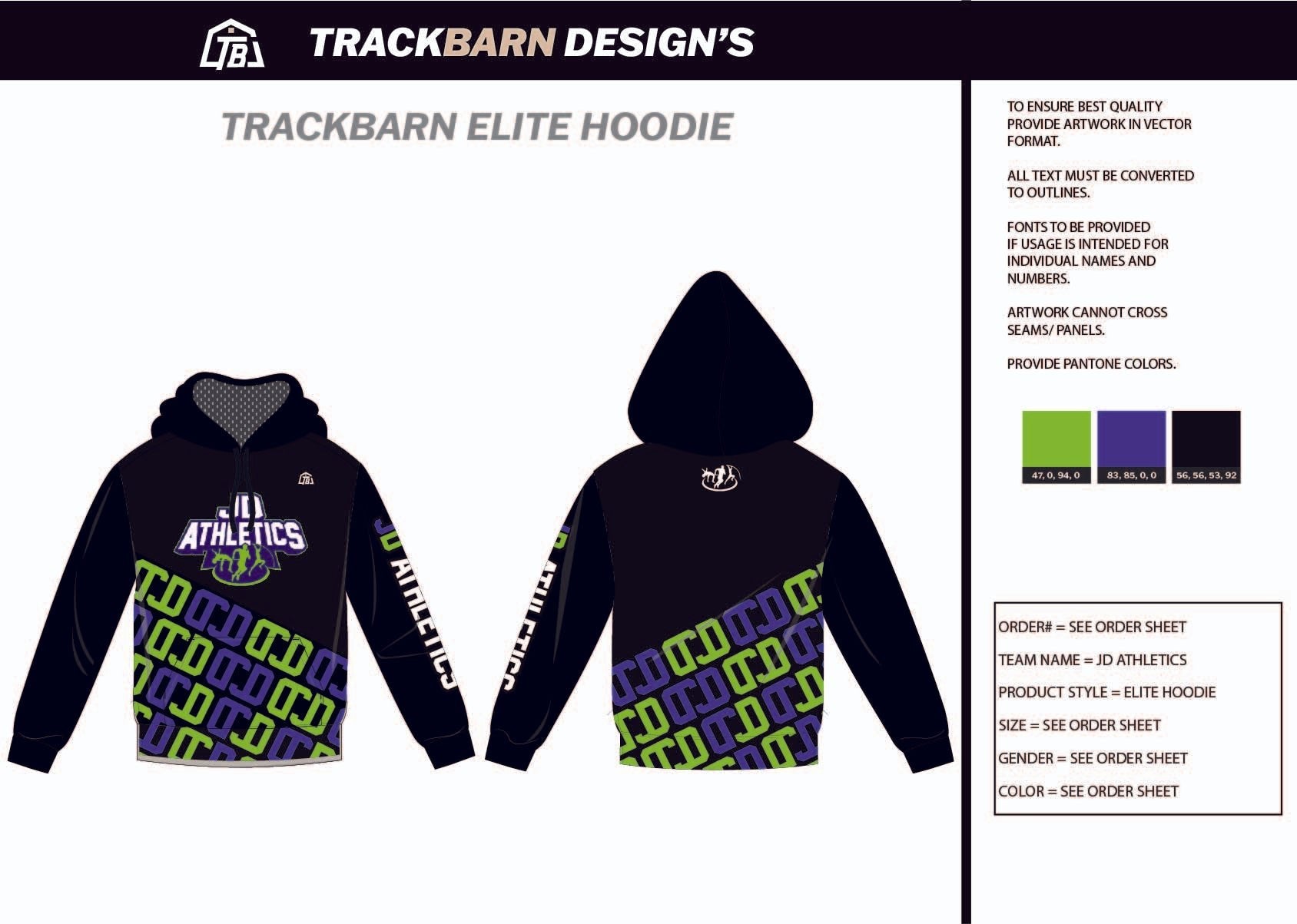 JD - Athletics - Womens Pullover Hoodie - TrackBarn