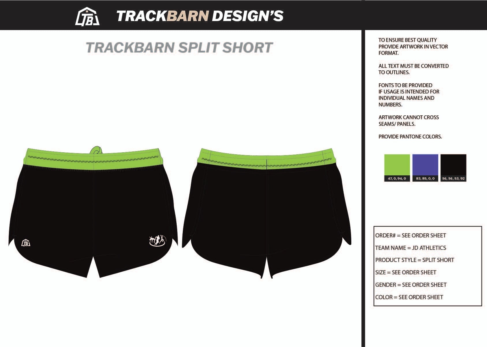JD - Athletics - Womens Split Track Short - TrackBarn