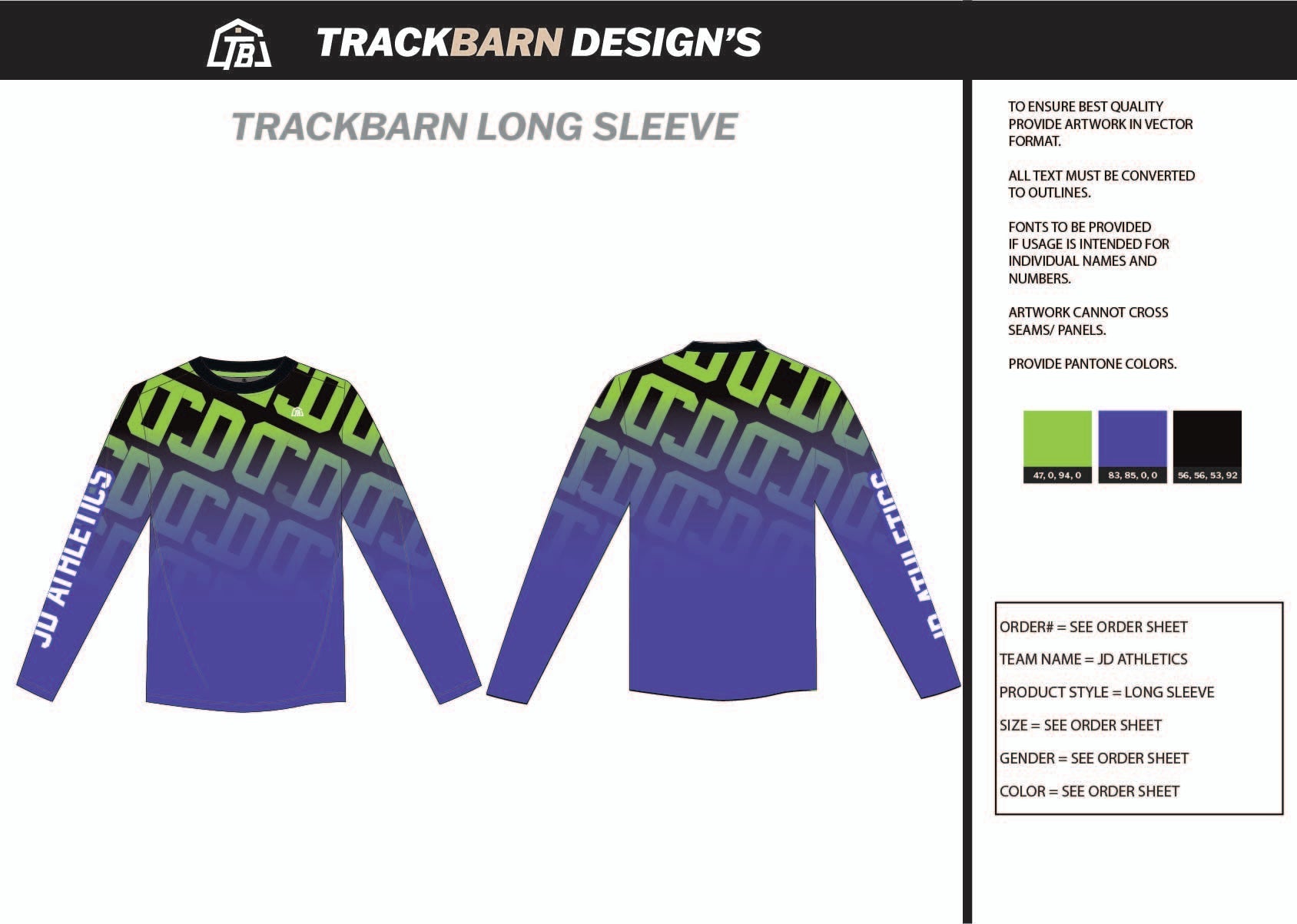 JD - Athletics - Youth Long Sleeve - TrackBarn