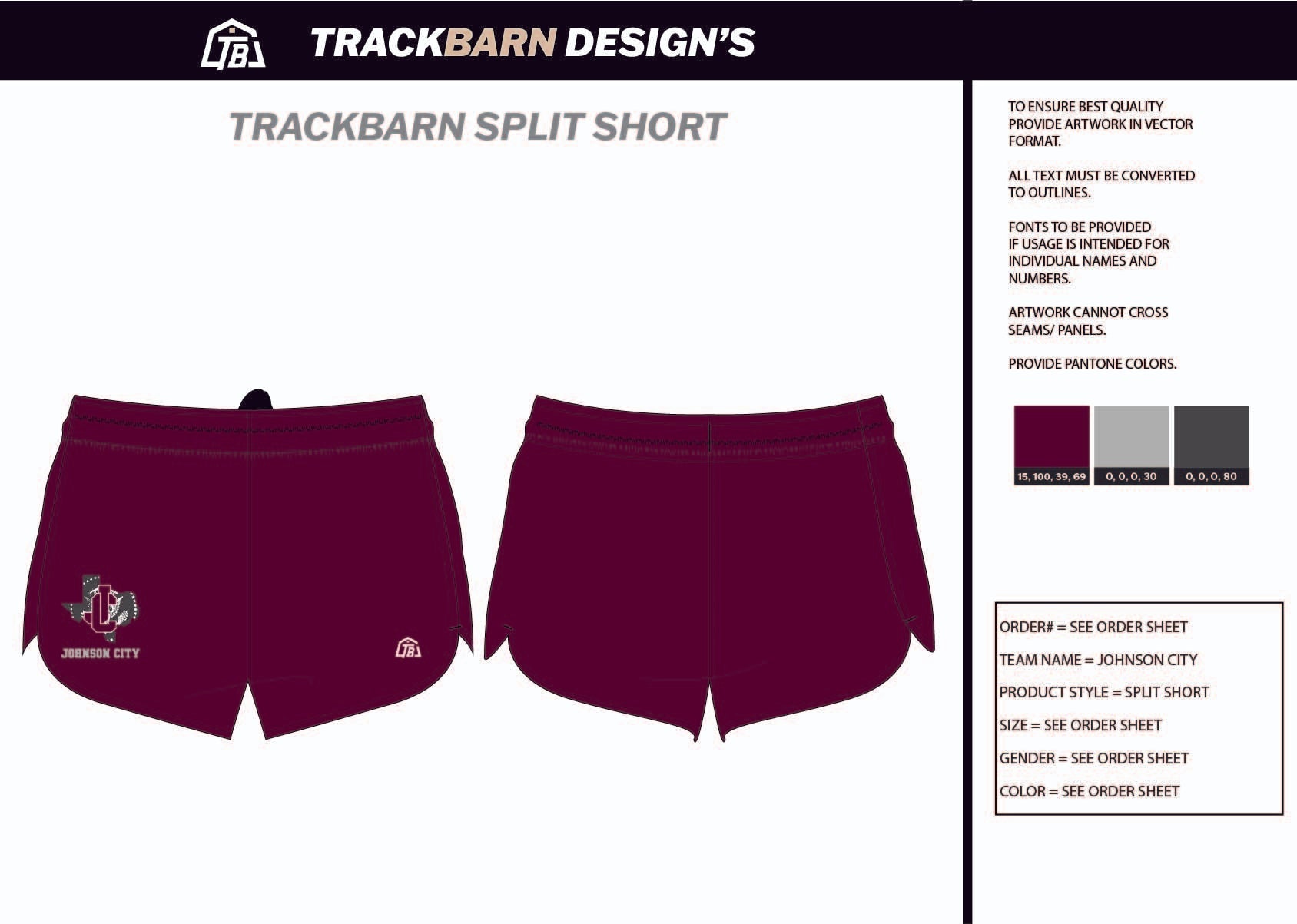 Johnson - City - XC Mens Split Track Short - TrackBarn