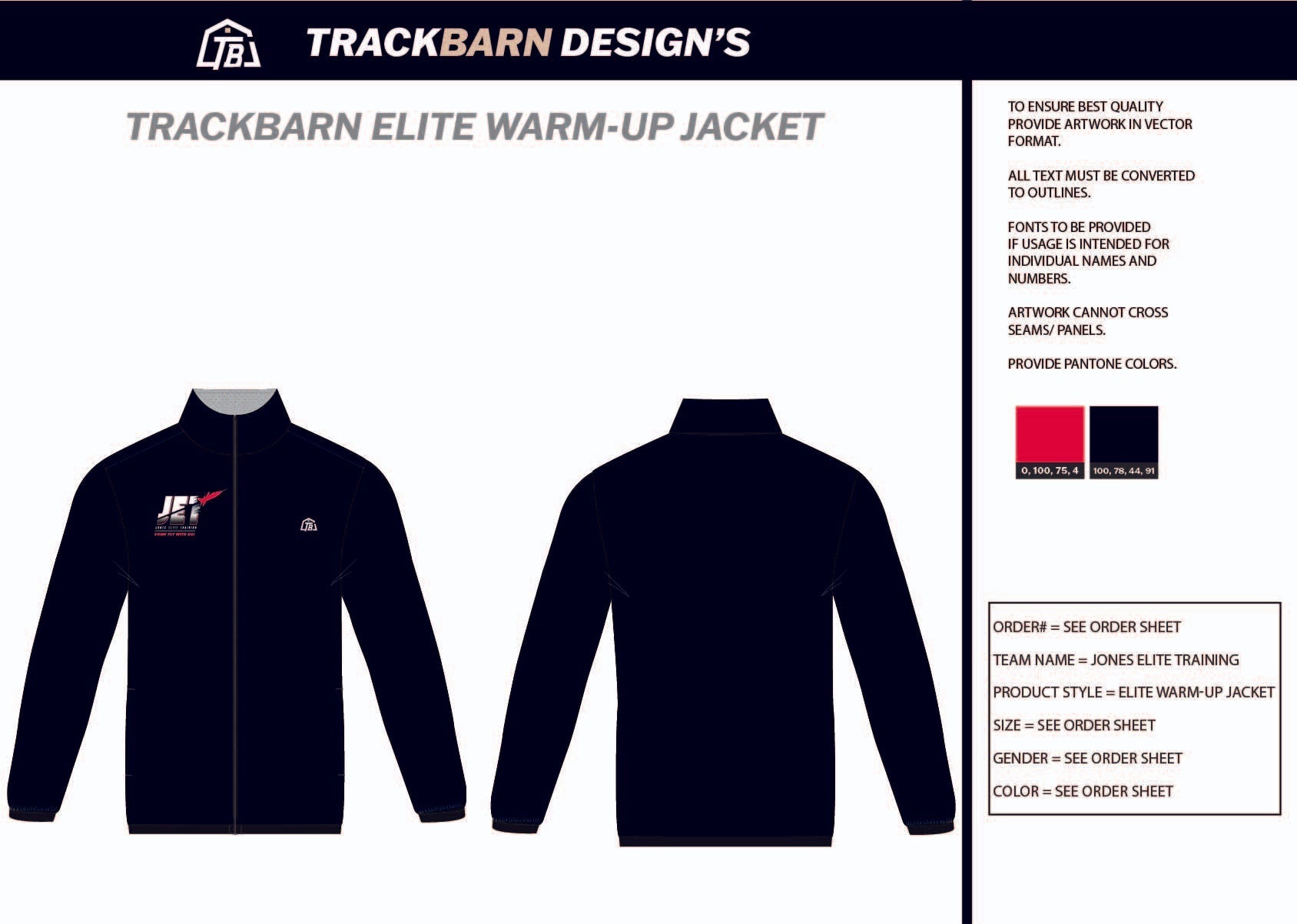Jones - Elite - Training Mens Full Zip Jacket - TrackBarn