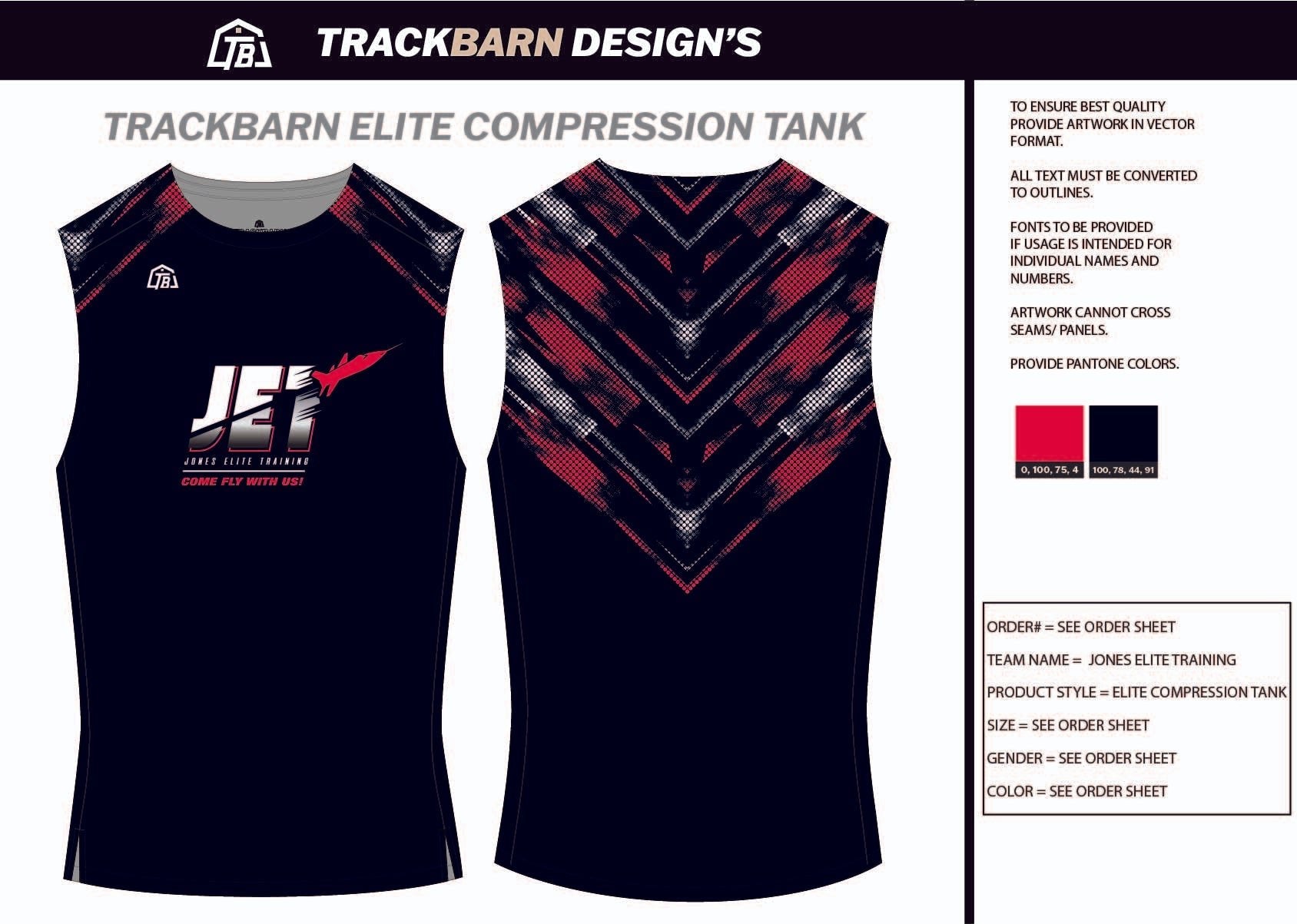 Jones - Elite - Training Mens Track Compression Tank - TrackBarn