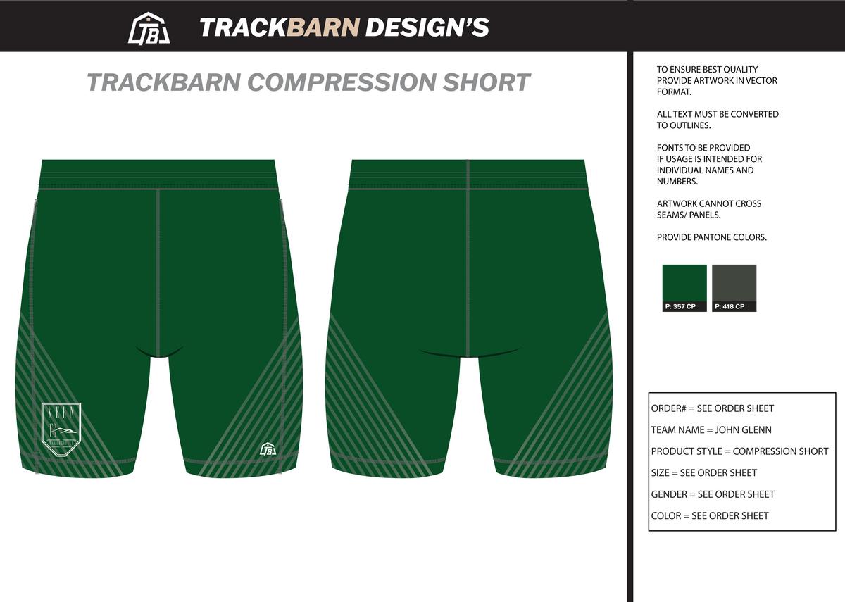 Kern TC - Men Short Running Tight - Green - TrackBarn