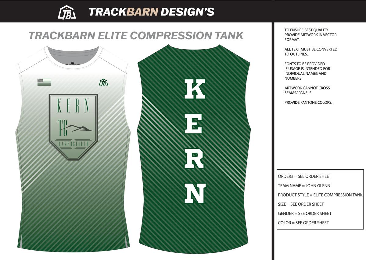 Kern TC - Youth Compression Tank - FT - Green - TrackBarn