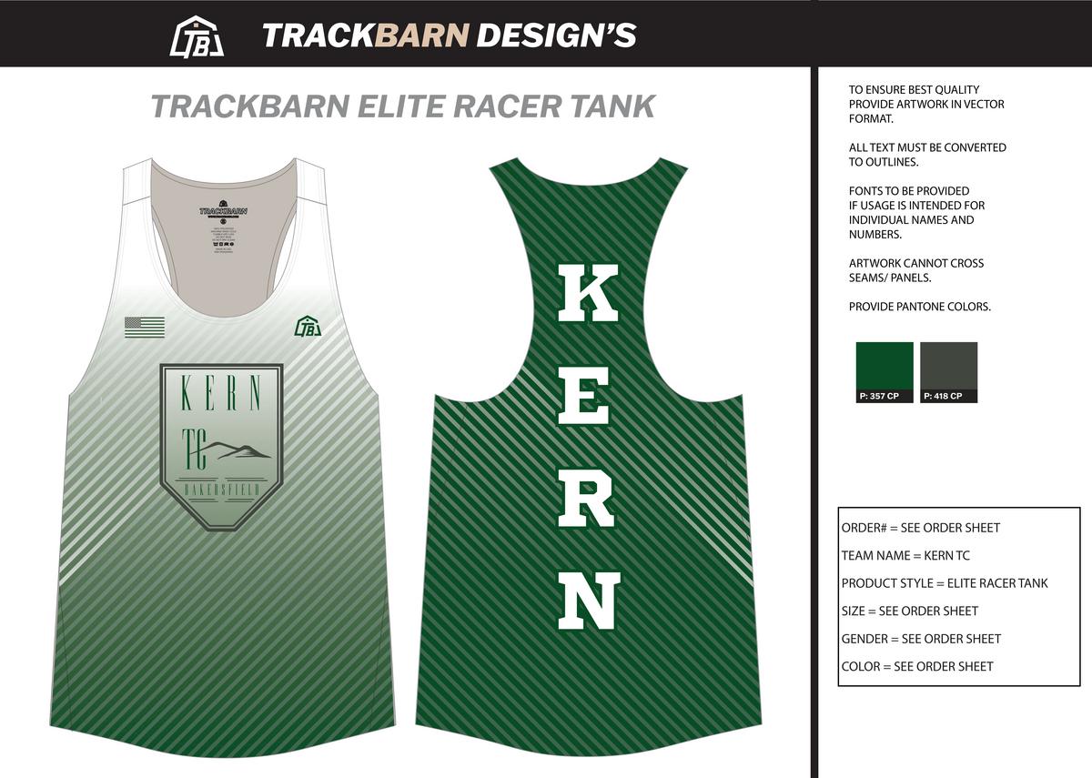 Kern TC - Youth Track Singlet - Green - TrackBarn