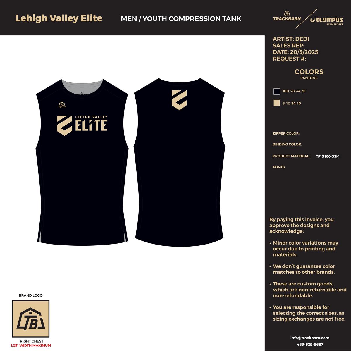 Lehigh Valley Elite - Youth Compression Tank - FT - Black - TrackBarn