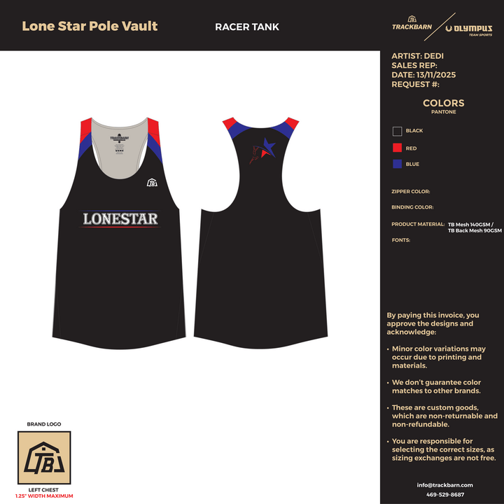 Lone Star Pole Vault - Youth Track Singlet (2711) - TrackBarn